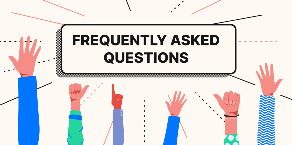 different people raising their hands to ask frequent (common) questions
