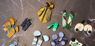 different styles of handmade polymer clay earrings