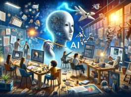 humans in the future using AI tools for content creation