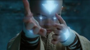 one of the animated images from the movie, "The Last Airbender."