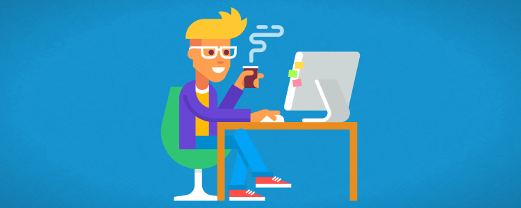 A relaxed freelancer working as a home-based content writer online