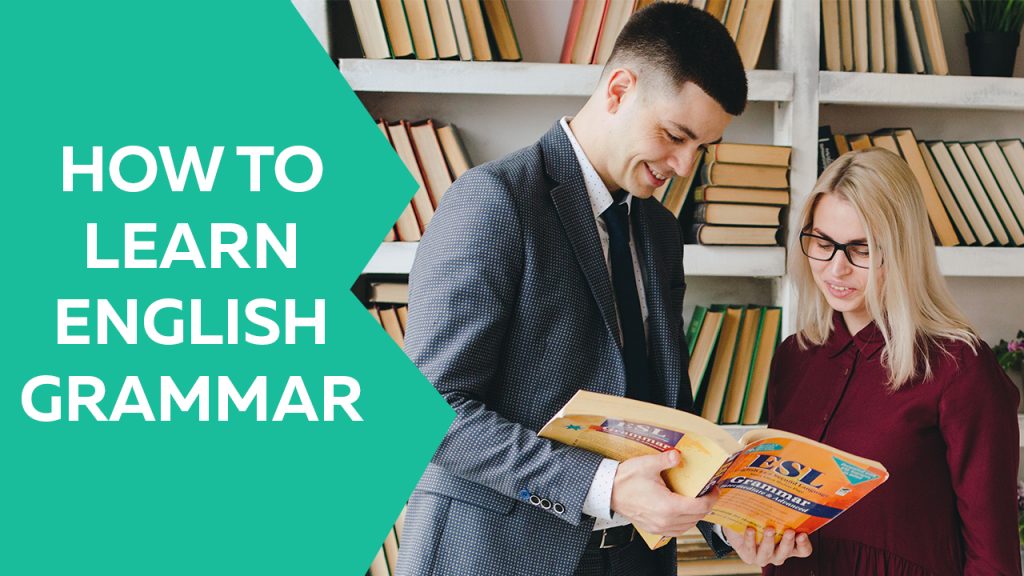 learning English grammar easily as a second language, with the right selection of books in a library