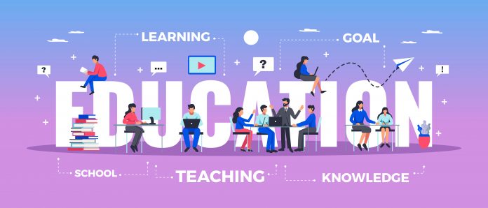 things that education entails, like learning, teaching, knowledge, and goal