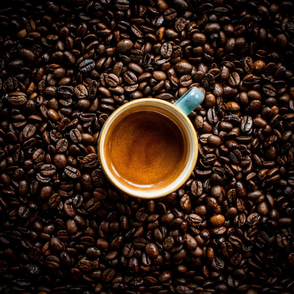 coffee and coffee beans, photographed by Craig McKay