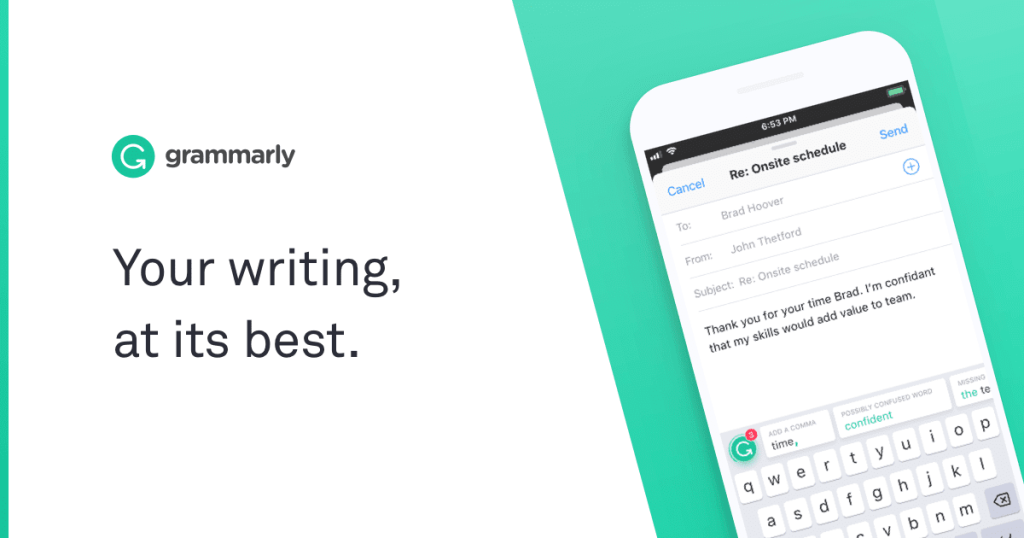 Grammarly, writing assistance for writers