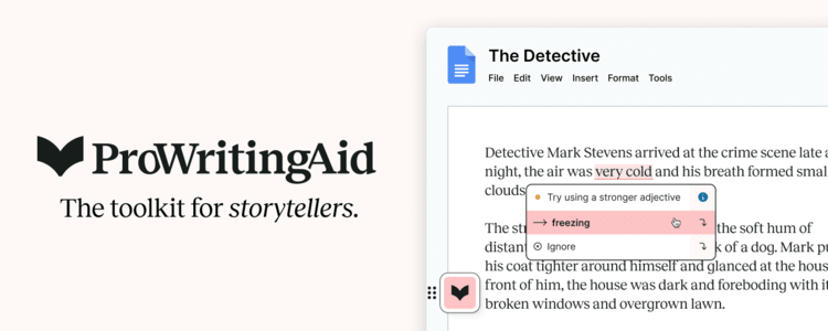 The writing toolkit to tell a story: ProWritingAid