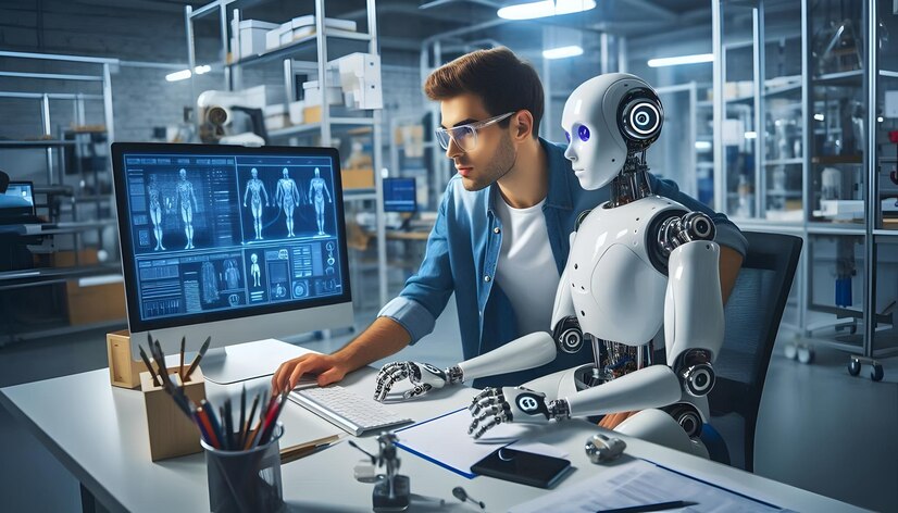 human and AI working together in the future for content creation