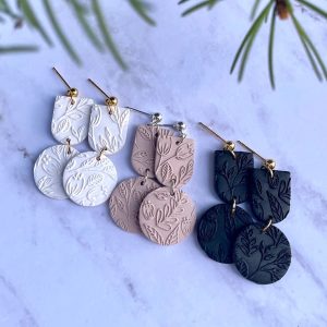 handmade polymer clay jewelry pieces