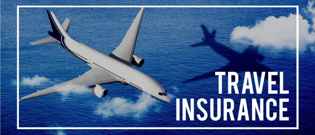 an airplane flying with a travel insurance plan in place