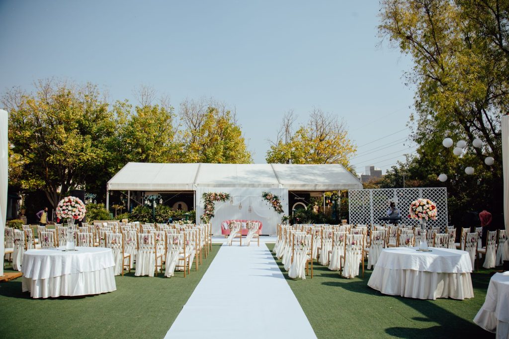 a picture of one the wedding venues with an outdoor setting